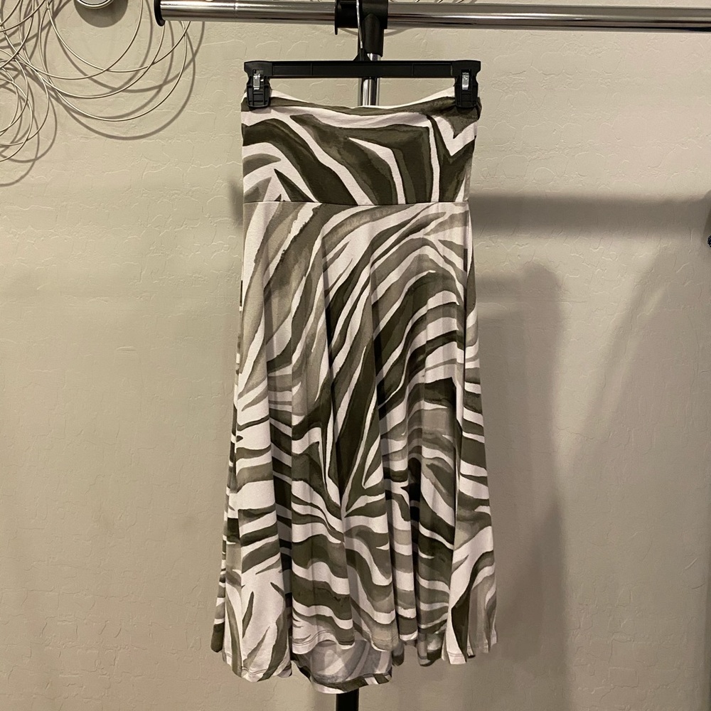 Tommy Bahama zebra palm strapless dress - Picture 2 of 4
